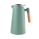 Garrafa Térmica Termômetro Digital 1L Café Chá Com Cabo Madeira