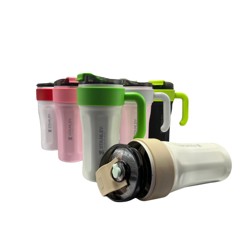 Copo Garrafa Térmica 800ml Isolamento Com Canudo Em Inox Silicone