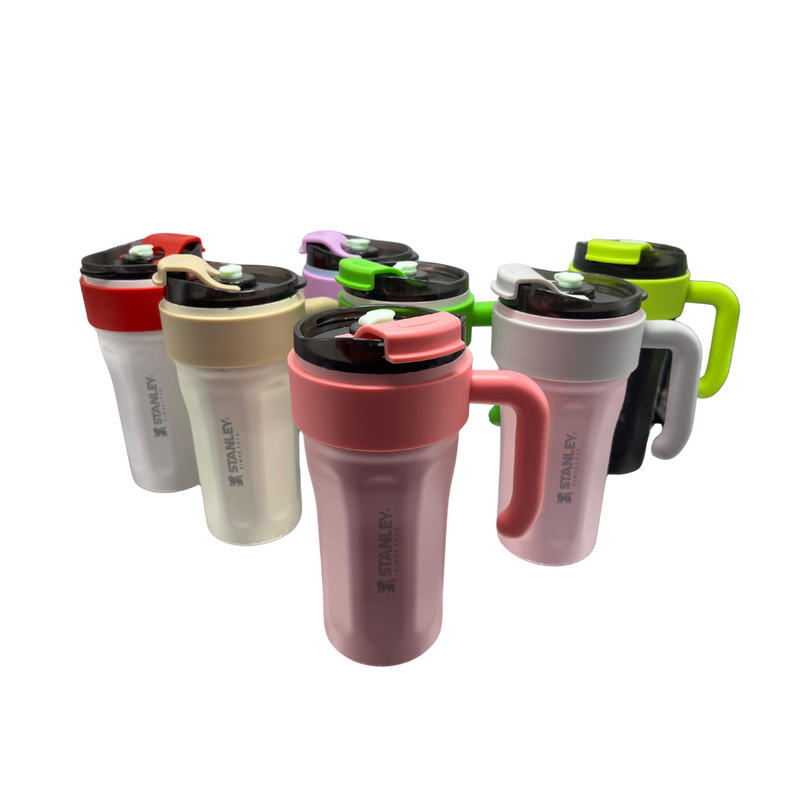 Copo Garrafa Térmica 800ml Isolamento Com Canudo Em Inox Silicone