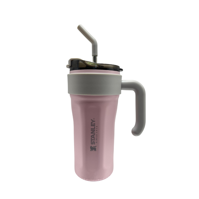 Copo Garrafa Térmica 800ml Isolamento Com Canudo Em Inox Silicone