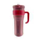 Copo Garrafa Térmica 1200ml Isolamento Com Canudo Em Inox Silicone