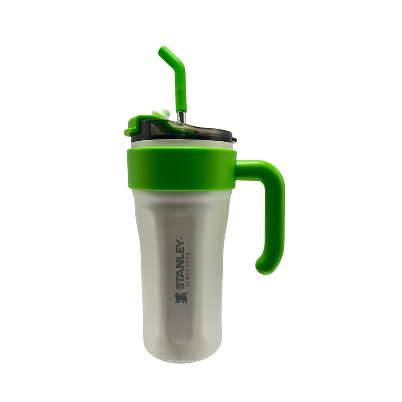 Copo Garrafa Térmica 800ml Isolamento Com Canudo Em Inox Silicone