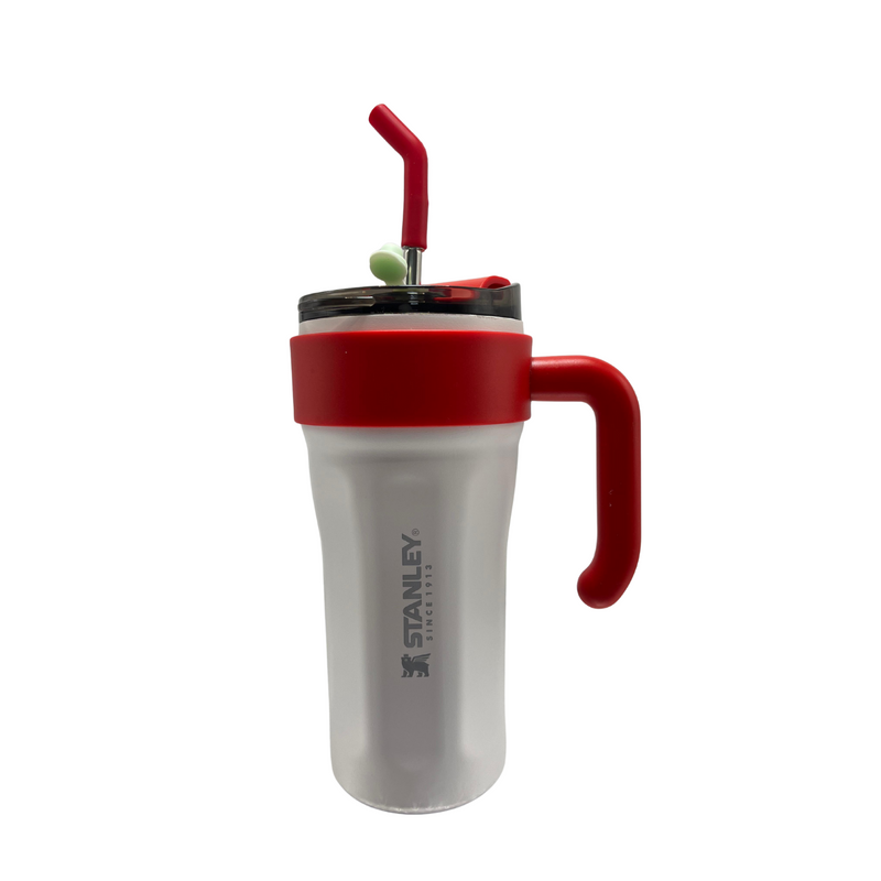 Copo Garrafa Térmica 800ml Isolamento Com Canudo Em Inox Silicone