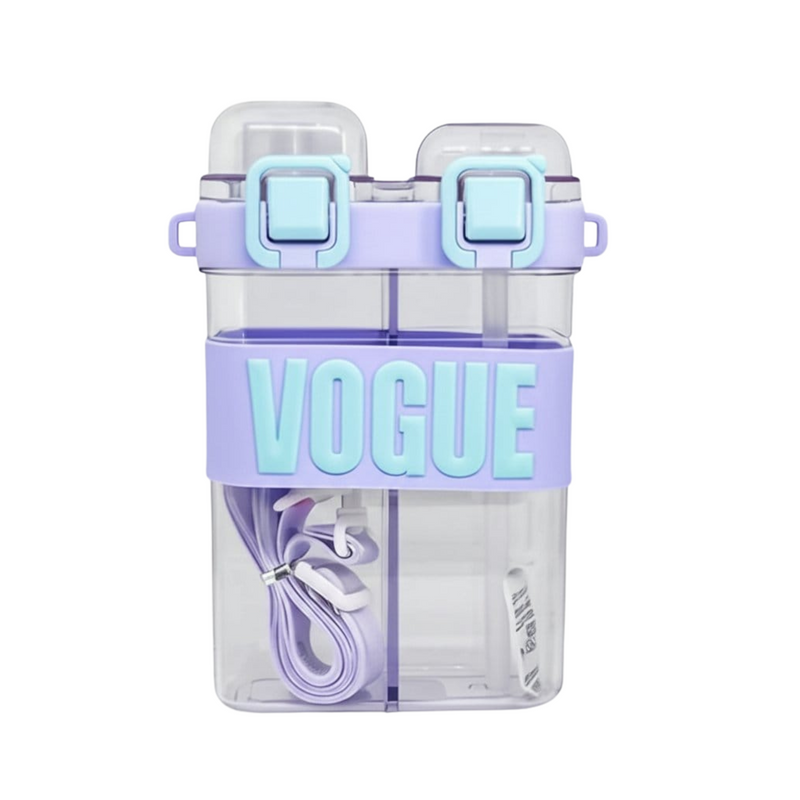 Garrafa Vogue Dupla 750ml em Plástico Resistente com Design Sofisticado