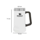 Caneca Térmica Aço Inox 709ml Com Alça Cerveja Chopp