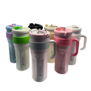 Copo Garrafa Térmica 1200ml Isolamento Com Canudo Em Inox Silicone