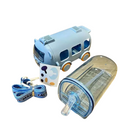 Garrafa Infantil De Água com Canudo de 500ML Formato de Ônibus Urso Com Alça