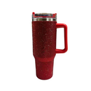 Copo Térmico Glamour com Strass 1200ml Inox Tampa Vedada e Canudo