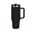 Copo Térmico Glamour com Strass 1200ml Inox Tampa Vedada e Canudo