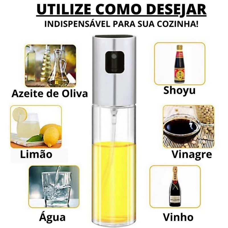 Spray Borrifador Azeite Vinagre Vidro 100ml Para Cozinha