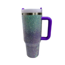 Copo Térmico Glamour com Strass 1200ml Inox Tampa Vedada e Canudo