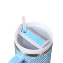 Copo Térmico Glamour com Strass 1200ml Inox Tampa Vedada e Canudo