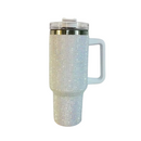 Copo Térmico Glamour com Strass 1200ml Inox Tampa Vedada e Canudo