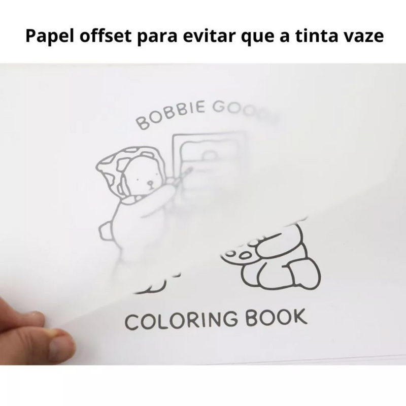 Livro de Colorir Personalizado 50 Folha Capa Holográfica A5 Coloring Book Desenho