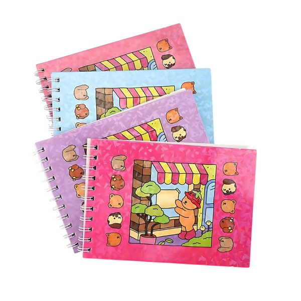 Livro de Colorir Personalizado 50 Folha Capa Holográfica A5 Coloring Book Desenho