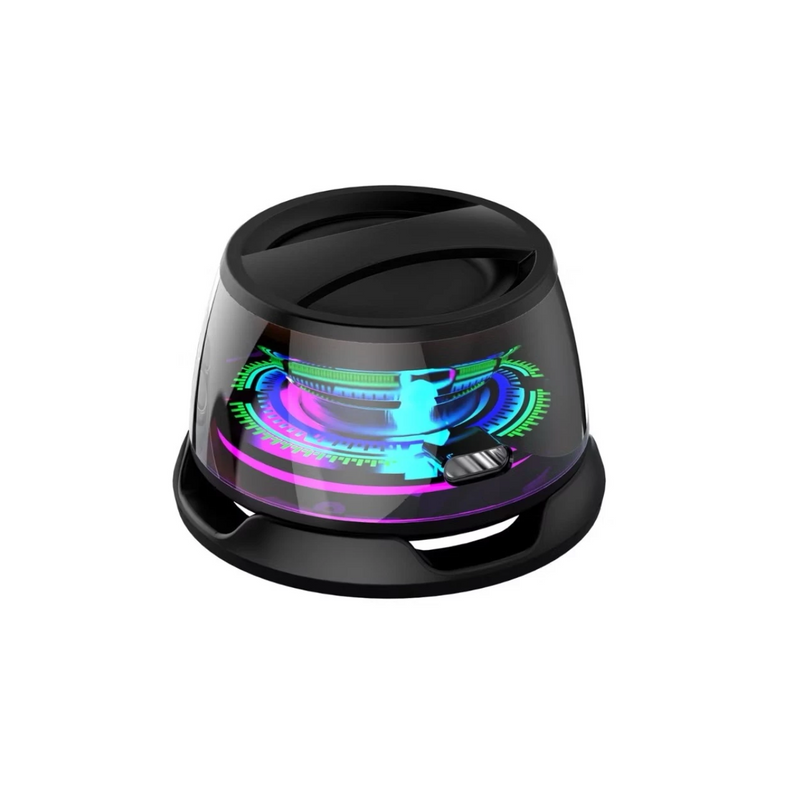 Mini Caixa de Som Bluetooth 5.4 Magnética com Luz RGB e Subwoofer Portátil