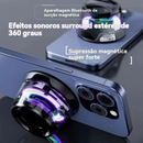 Mini Caixa de Som Bluetooth 5.4 Magnética com Luz RGB e Subwoofer Portátil
