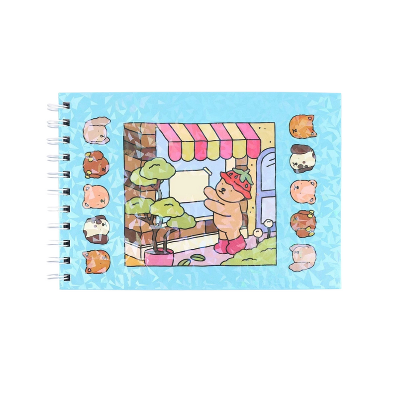 Livro de Colorir Personalizado 50 Folha Capa Holográfica A5 Coloring Book Desenho