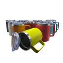 Copo Térmico Caneca Aço Inox Com Tampa Camp Mug 350ML