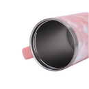 Copo Térmico com Estampa Mármore Colorido 1200ml Canudo e Tampa Hermética