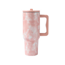 Copo Térmico com Estampa Mármore Colorido 1200ml – Bico Flexível