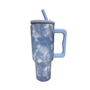 Copo Térmico com Estampa Mármore Colorido 1200ml – Bico Flexível