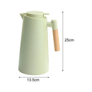 Garrafa Térmica Termômetro Digital 1L Café Chá Com Cabo Madeira