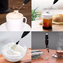 Mini Mixer Elétrico Portátil 2 em 1 Batedor de Cappuccino e Fuê a Pilha