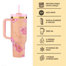 Garrafa Térmica Barbie 1200ml Inox com Tampa, Canudo e Alça – Edição Especial