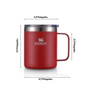 Copo Térmico Caneca Aço Inox Com Tampa Camp Mug 350ML