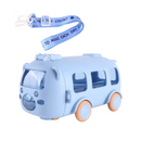 Garrafa Infantil De Água com Canudo de 500ML Formato de Ônibus Urso Com Alça