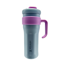 Copo Garrafa Térmica 1200ml Isolamento Com Canudo Em Inox Silicone