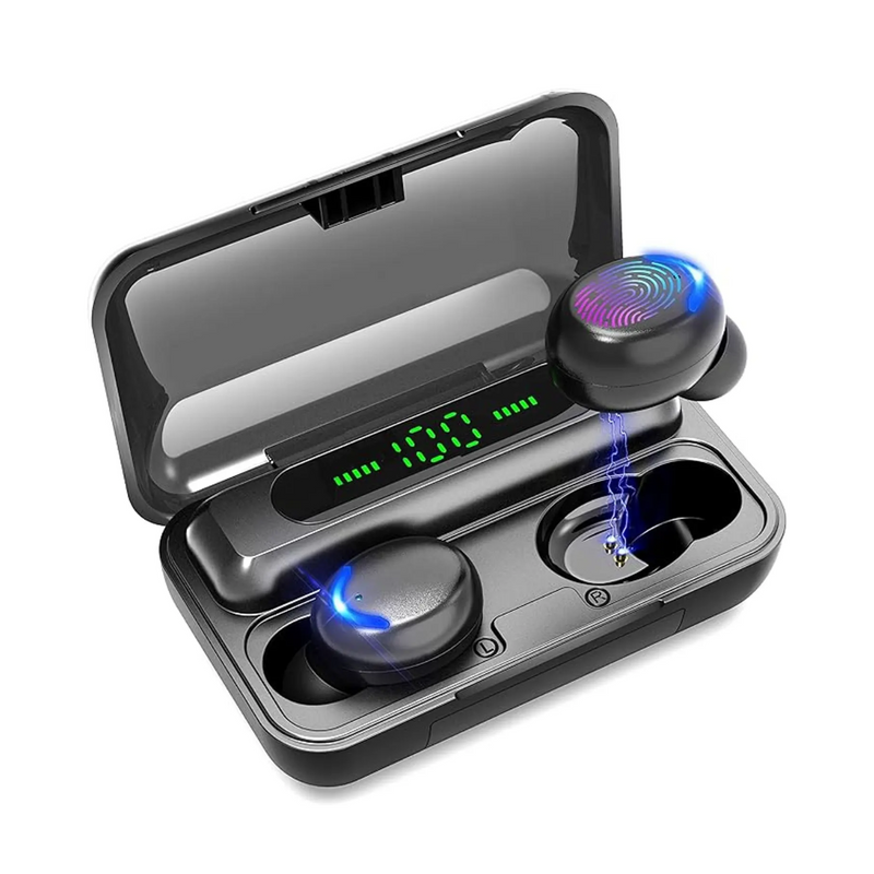 Fone de Ouvido Bluetooth 5.1 TWS Estéreo Sem Fio com Case Power Bank