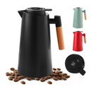 Garrafa Térmica Termômetro Digital 1L Café Chá Com Cabo Madeira