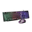 Kit Teclado e Mouse com Fio RGB LED Gamer
