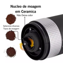 Moedor de Café Portátil com Ajuste de Moagem e Bateria Recarregável