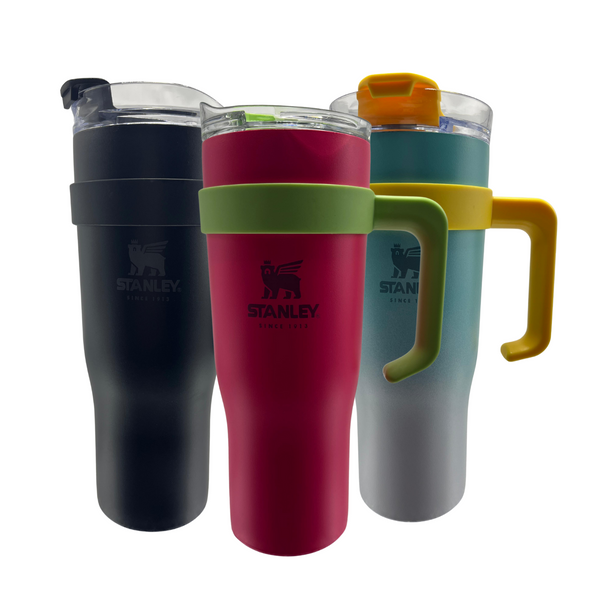Copo Garrafa Térmica 1200ml Com Adesivos e Canudo Inox Proteção Silicone