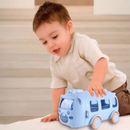 Garrafa Infantil De Água com Canudo de 500ML Formato de Ônibus Urso Com Alça