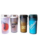 Copo Shakeira 400ml com Bola Misturadora e Tampa Vedante