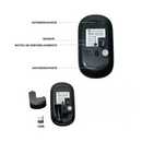 Mouse Sem Fio Bluetooth 2,4 Ghz Recarregável Wireless Ergonômico