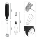 Mini Mixer Elétrico Portátil 2 em 1 Batedor de Cappuccino e Fuê a Pilha