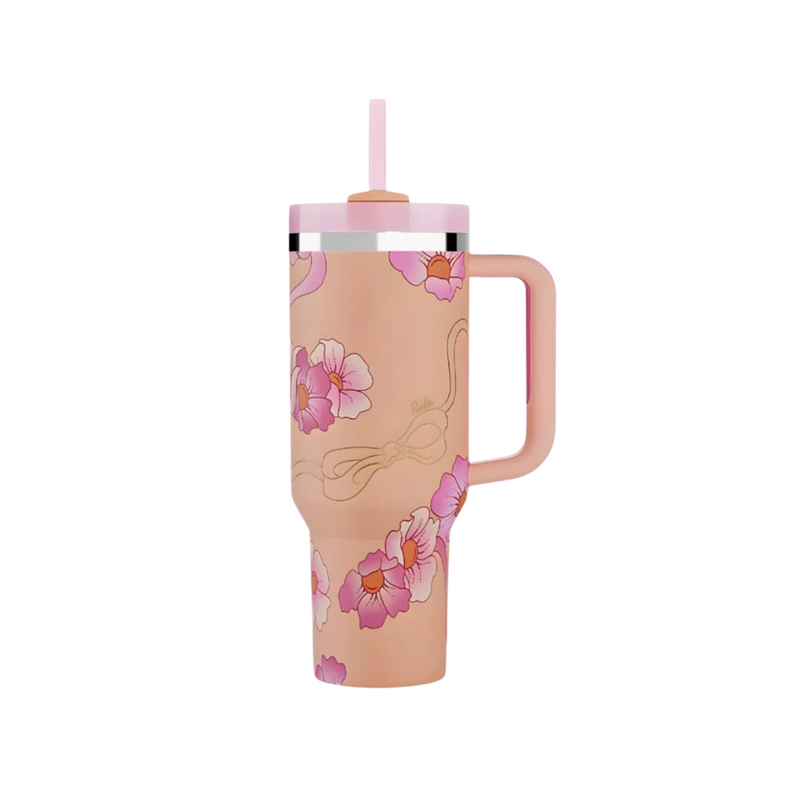 Garrafa Térmica Barbie 1200ml Inox com Tampa, Canudo e Alça – Edição Especial