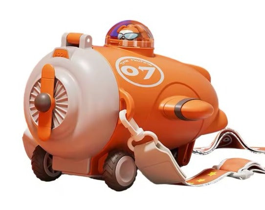Garrafa Infantil Modelo Avião 500ml Com Copo Removível