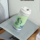 Copo Térmico 300ml Bubble Tea com Parede Dupla e Ventosa Anti Queda