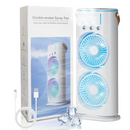 Ventilador Portátil Climatizador e Umidificador de Ar com Iluminação LED e Controle Remoto