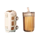 Garrafa Infantil De Água com Canudo de 500ML Formato de Ônibus Urso Com Alça