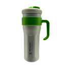 Copo Garrafa Térmica 1200ml Isolamento Com Canudo Em Inox Silicone