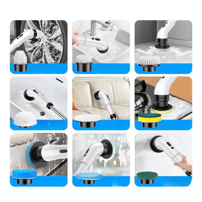 Escova de Limpeza Elétrica 7 em 1 Recarregável Portátil USB 25W Multiuso