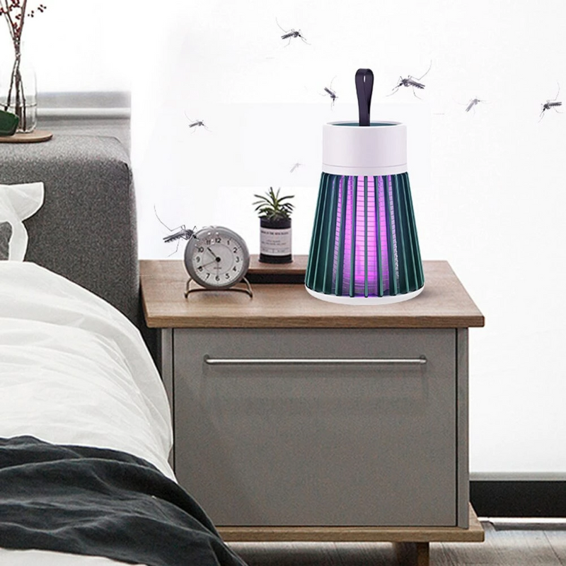 Luminária LED Mata-Mosquito UV Sem Radiação Armadilha Elétrica de Insetos Portátil