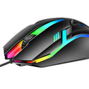 Kit Teclado e Mouse com Fio RGB LED Gamer